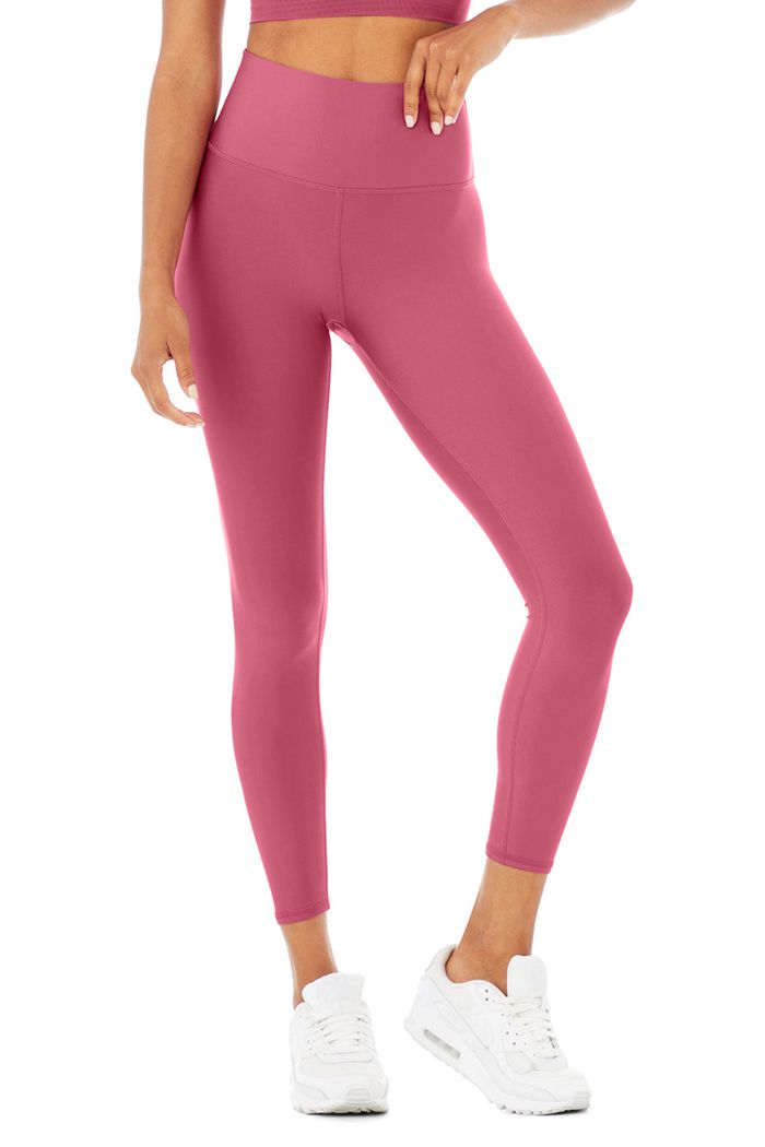 Alo Yoga 7/8 High-Waist Airlift Women's Leggings Purple | ITHPSMN-91