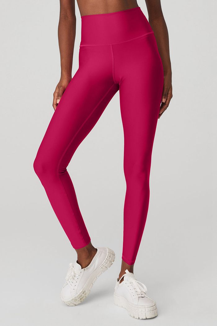 Alo Yoga 7/8 High-Waist Airlift Women's Leggings Red | JEGRWTU-50