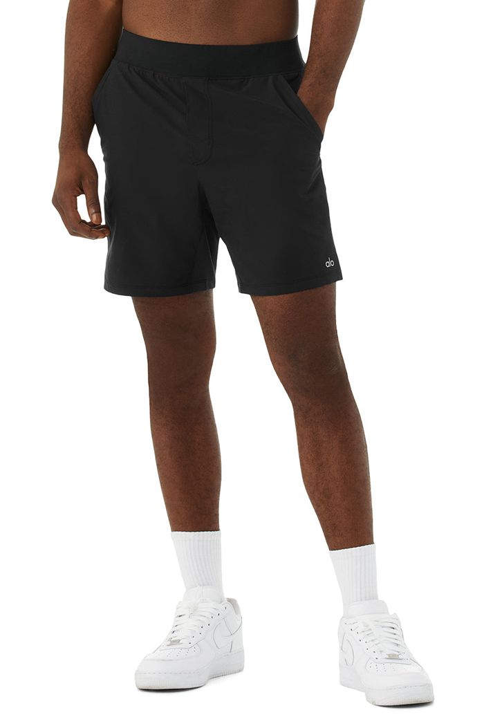 Alo Yoga 7" Repetition Men's Short Black | JQMTPFX-69