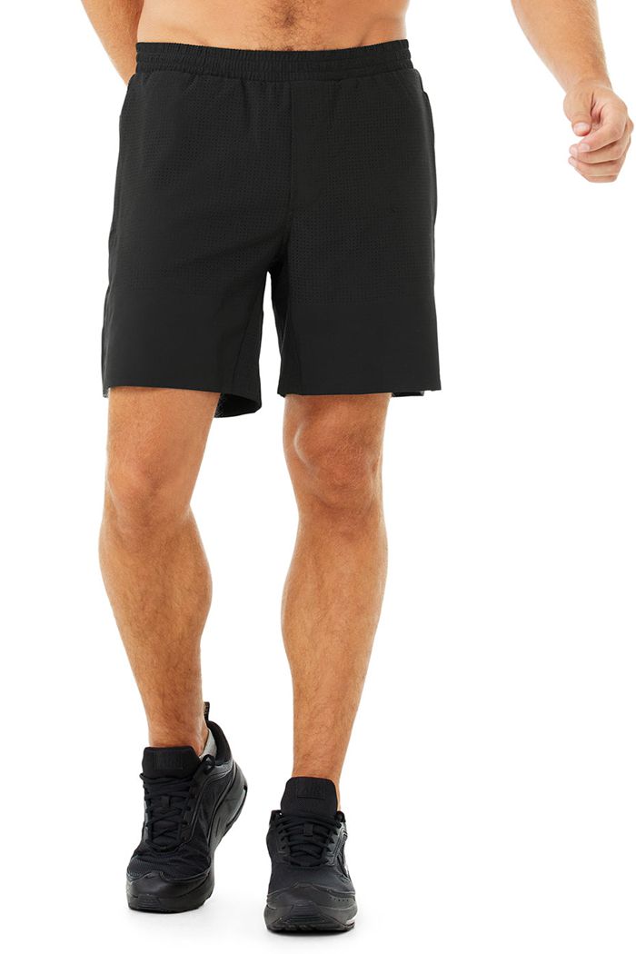 Alo Yoga 7" Traction Men's Short Black | TVOSPMW-74