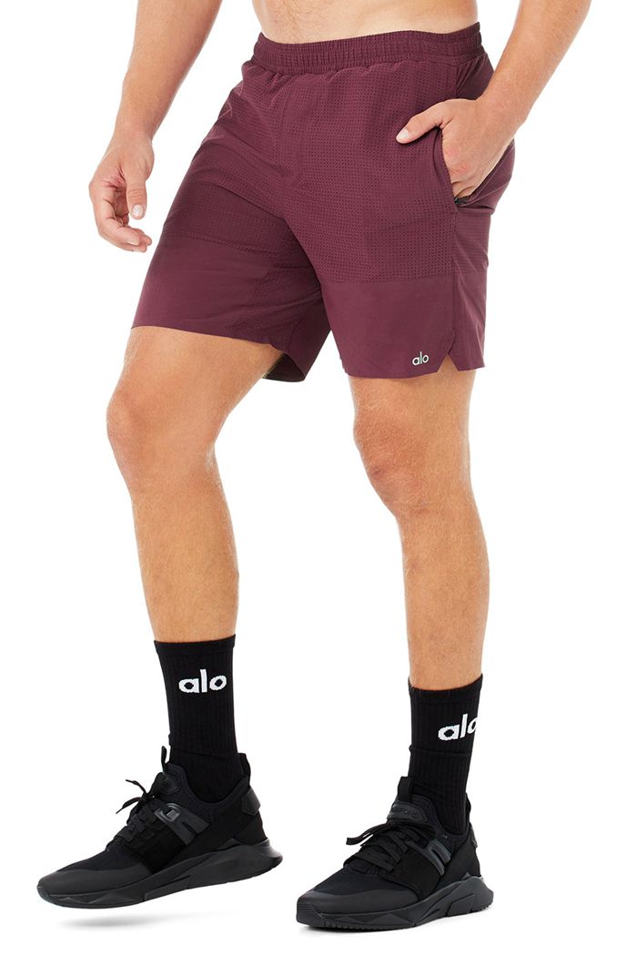 Alo Yoga 7" Traction Men's Short Red | HPMGCXV-17