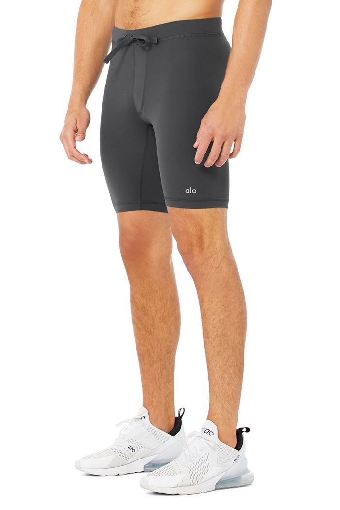 Alo Yoga 9 Warrior Compression Men's Short Grey | NXEVOQM-24