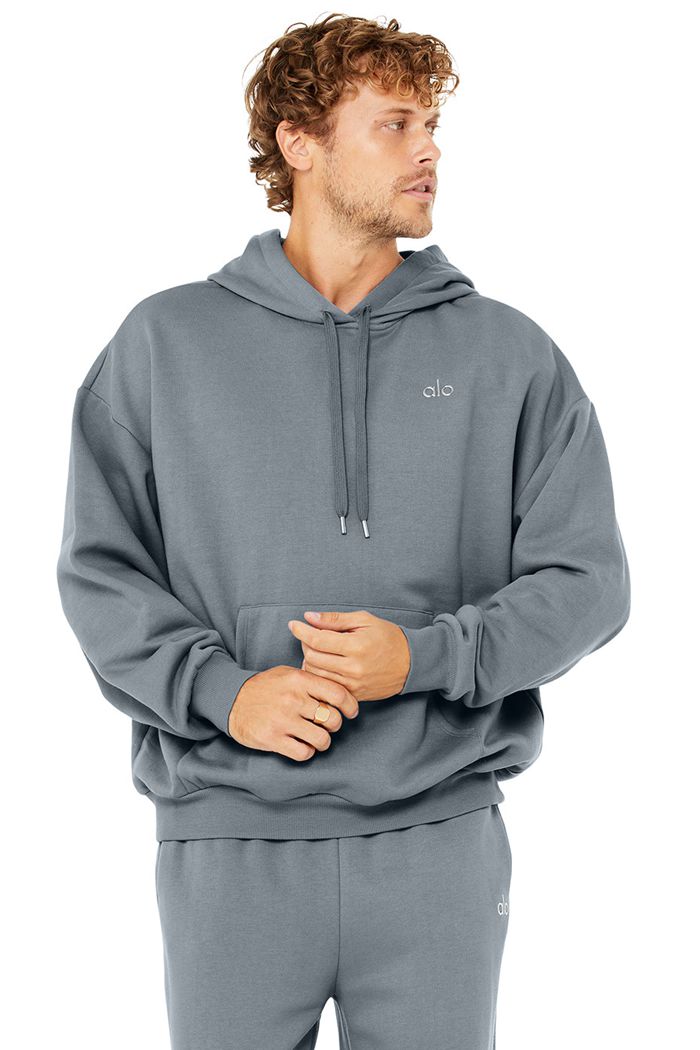 Alo Yoga Accolade Men's Hoodie Grey | LOWUSQE-23