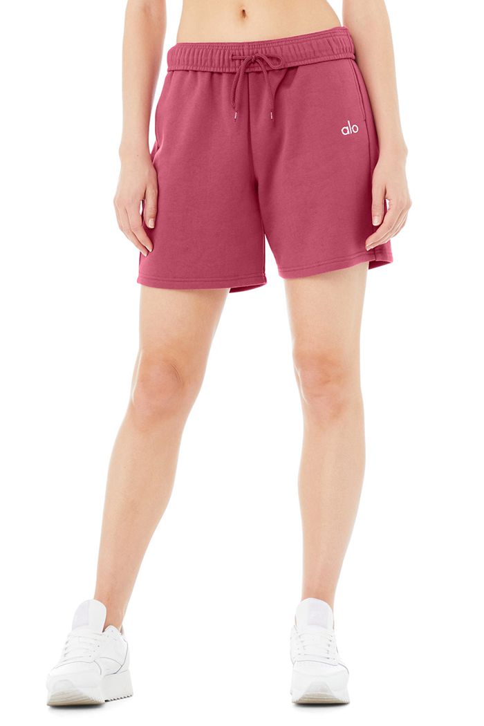 Alo Yoga Accolade Sweat Women's Short Purple | ARVFKLP-28