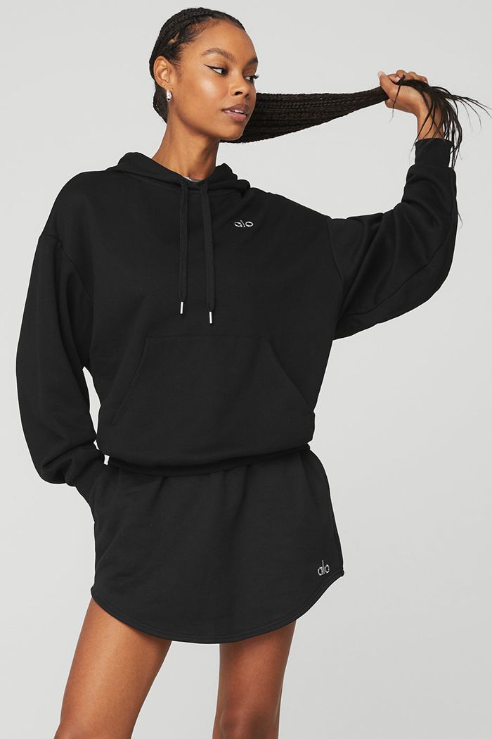 Alo Yoga Accolade Women's Hoodie Black | BTLNPOI-12