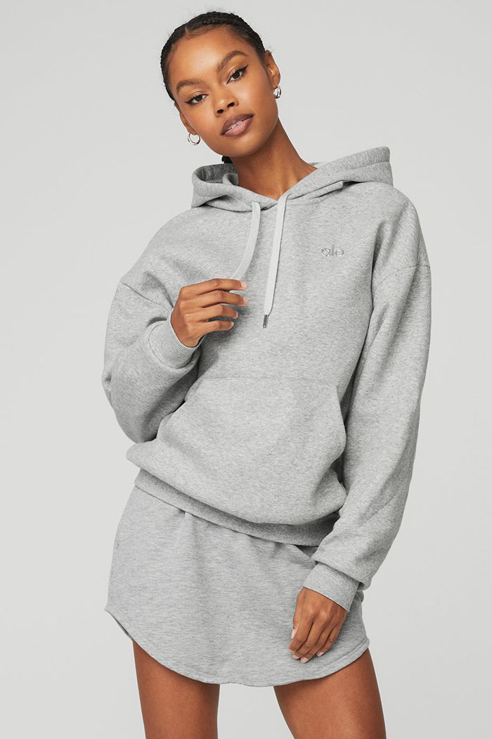 Alo Yoga Accolade Women's Hoodie Grey | YNJCGRP-16