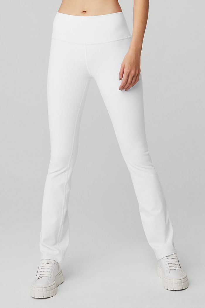 Alo Yoga Airbrush High-Waist 7/8 Bootcut Women's Leggings White | TYPWDZG-37