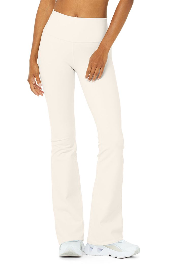 Alo Yoga Airbrush High-Waist Bootcut Women's Leggings White | NJTUVMF-87