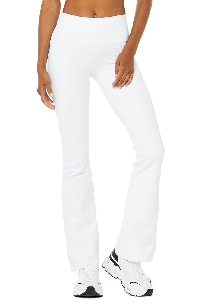 Alo Yoga Airbrush High-Waist Bootcut Women's Leggings White | UGPZEIY-32