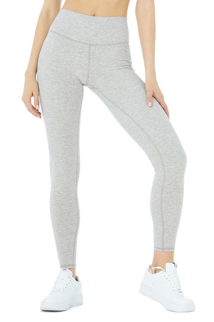 Alo Yoga Alosoft High-Waist 7/8 Highlight Women's Leggings Grey | RMXFIAW-70