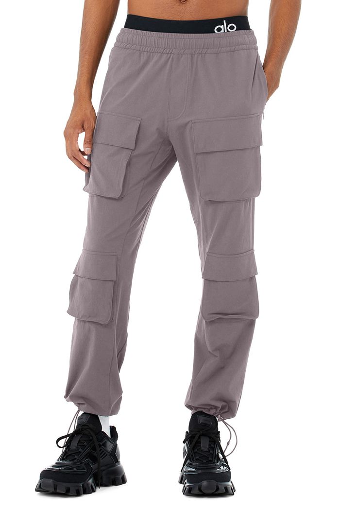 Alo Yoga Cargo Venture Men's Pants Purple | KRYDNOS-71