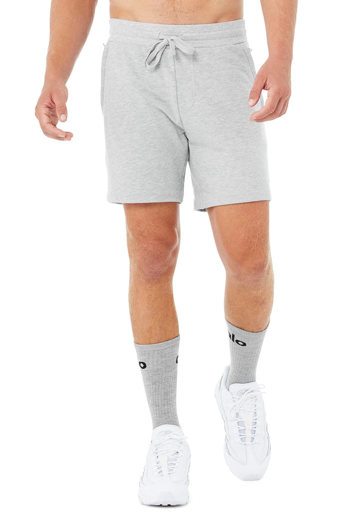 Alo Yoga Chill Men's Short Grey | THZYBUE-68