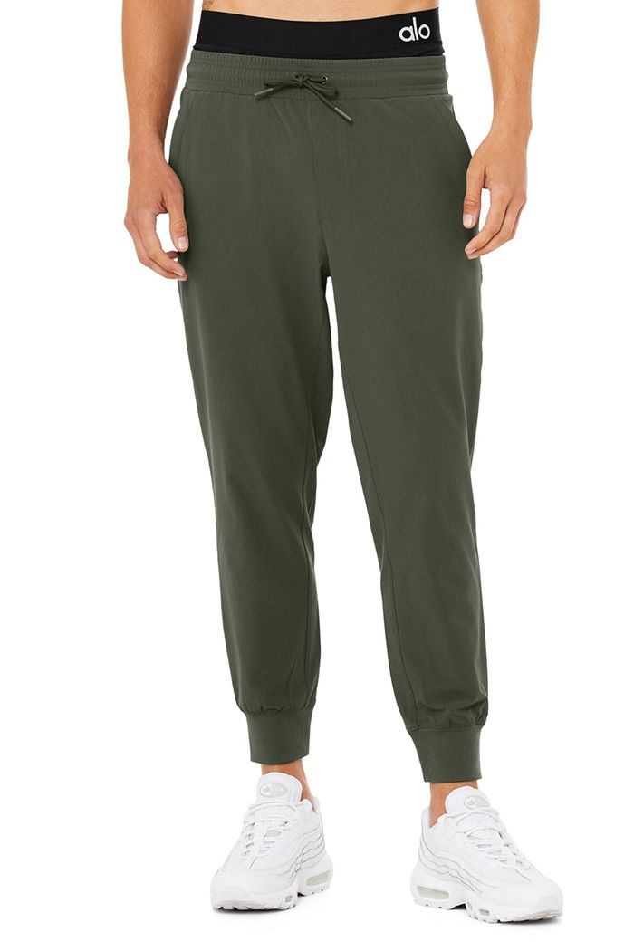 Alo Yoga Co-Op 7/8 Men's Pants Dark Green | LTCXJKE-24