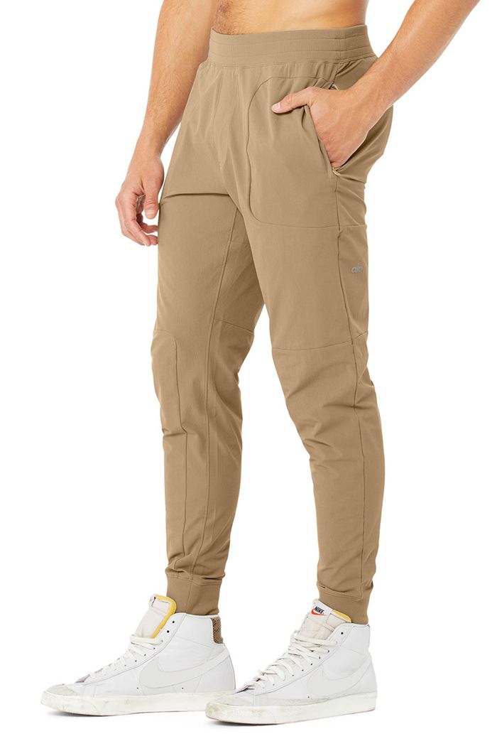 Alo Yoga Co-Op Men's Pants Brown | QVPHJYL-78