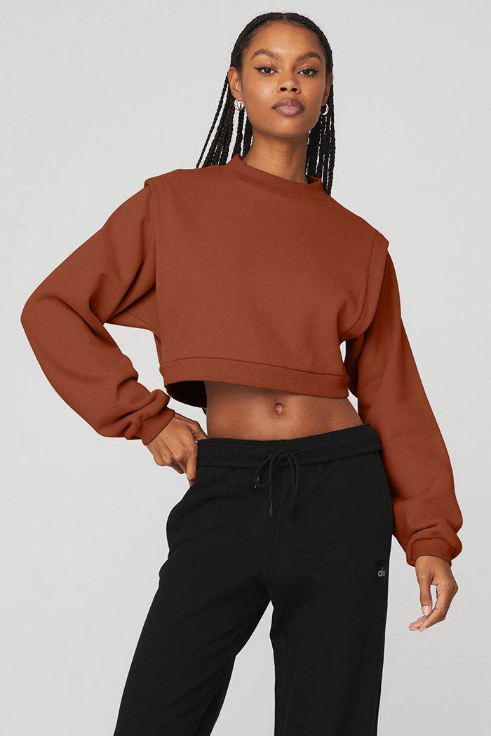 Alo Yoga Cropped Fresh Women's Jackets Red | PHVWAMG-42