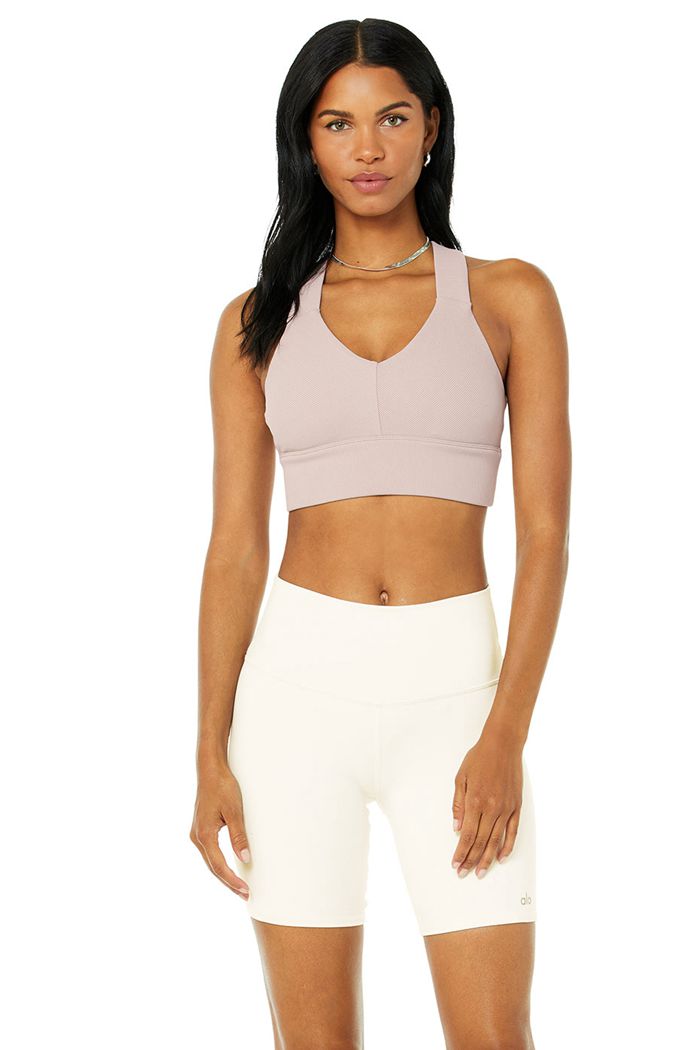 Alo Yoga Emulate Women's Bras Pink | FKXNCPH-32