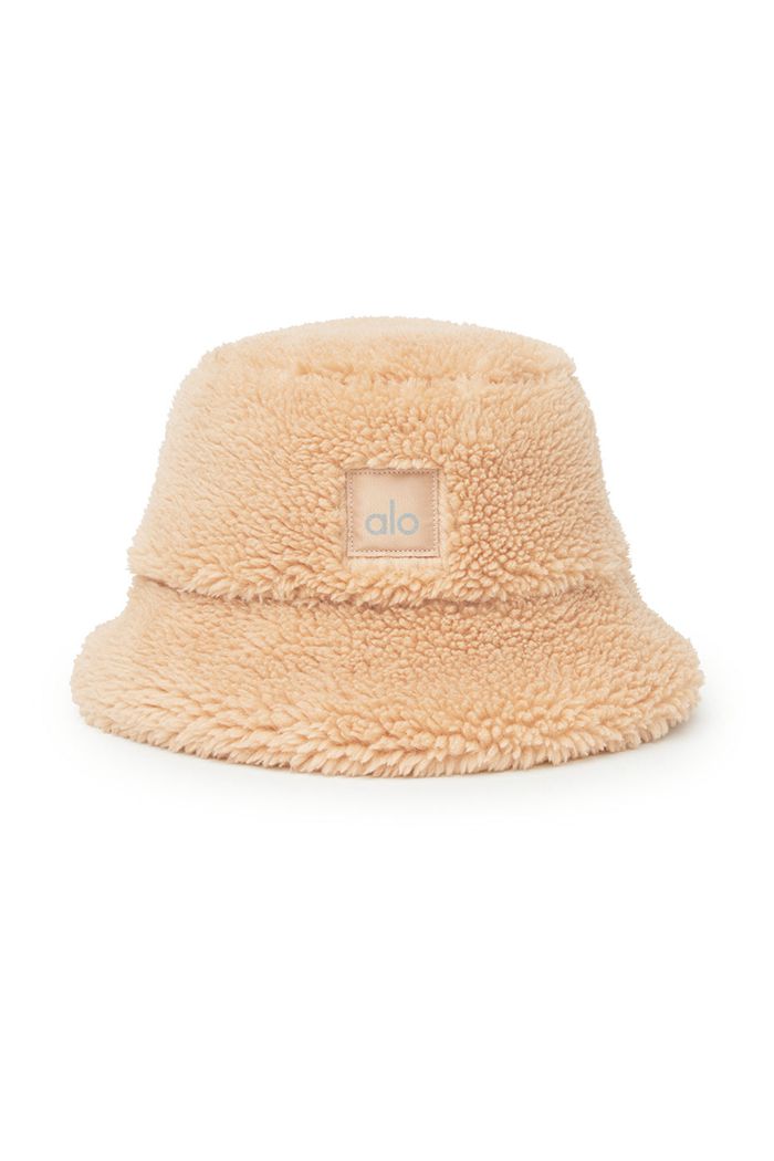 Alo Yoga Foxy Sherpa Bucket Women's Hats Brown | XTHKUYL-13