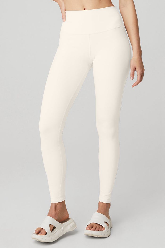 Alo Yoga High-Waist Airbrush Women's Leggings White | SVCNRBX-64