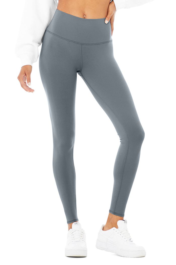 Alo Yoga High-Waist Airbrush Women's Leggings Grey | XMGRUTZ-96