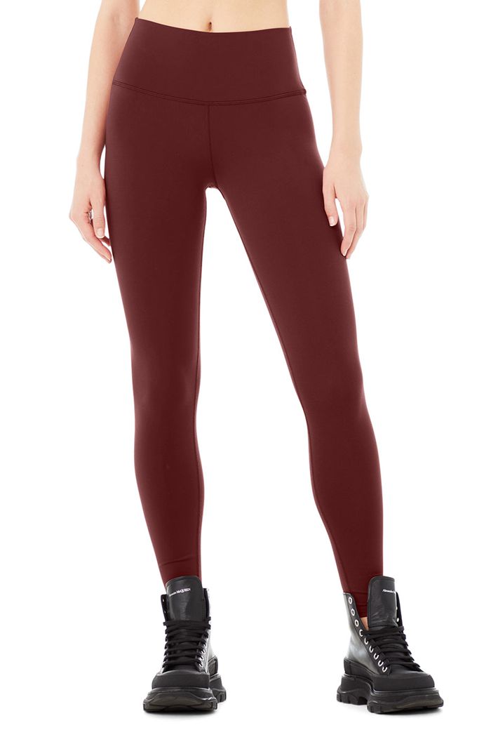 Alo Yoga High-Waist Airbrush Women's Leggings Red | YPWCAFG-10