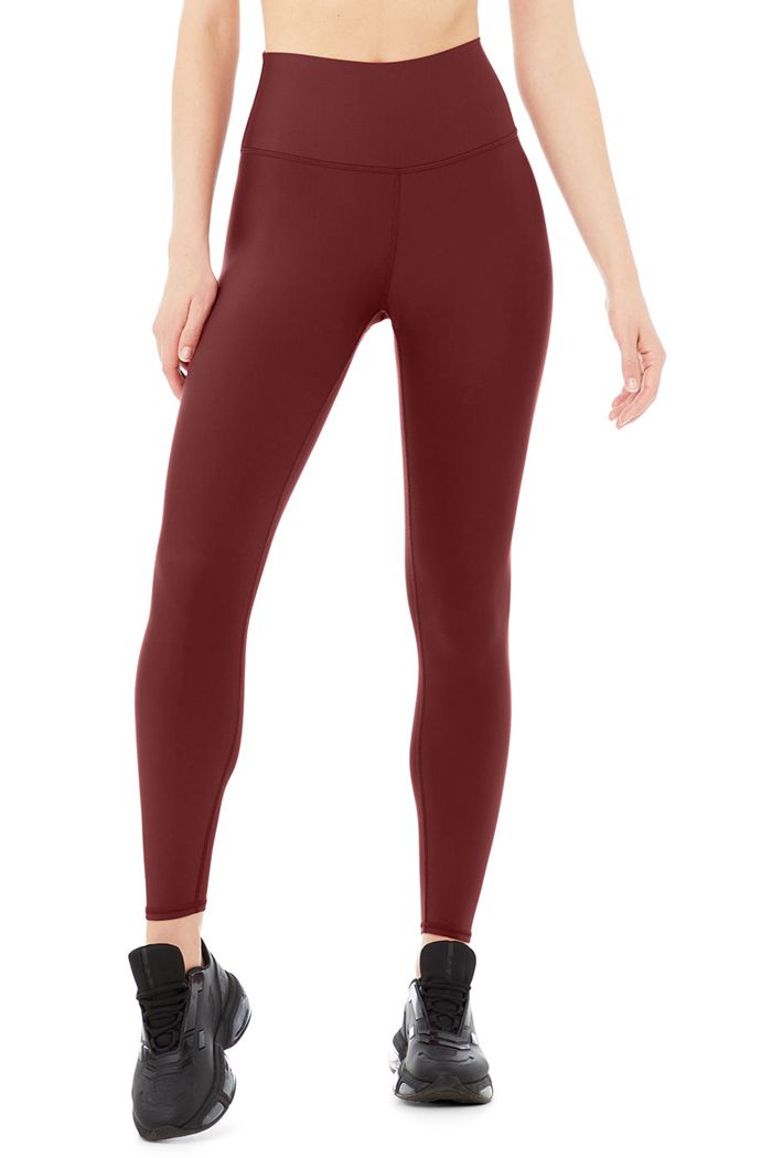 Alo Yoga High-Waist Airlift Women's Leggings Red | NIDFBQO-68