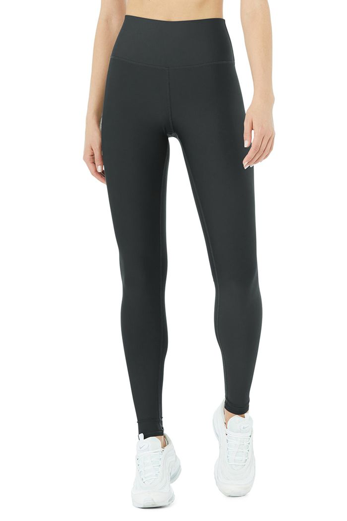 Alo Yoga High-Waist Airlift Women's Leggings Dark Grey | XLINZUG-96