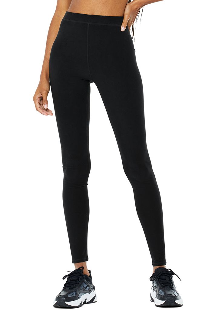 Alo Yoga High-Waist Alosoft Flow Women's Leggings Black | AYIEHCQ-97