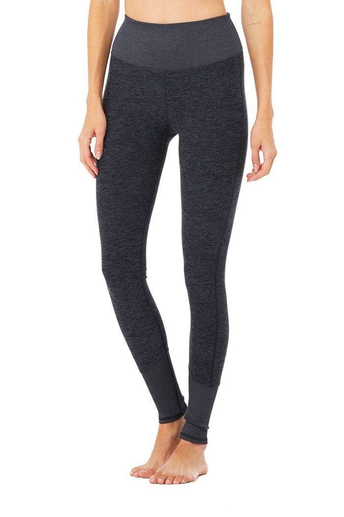 Alo Yoga High-Waist Alosoft Lounge Women's Leggings Navy | RYHBGTU-45