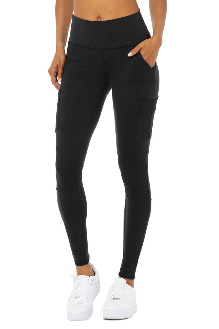 Alo Yoga High-Waist Cargo Women's Leggings Black | LXOWPJQ-40