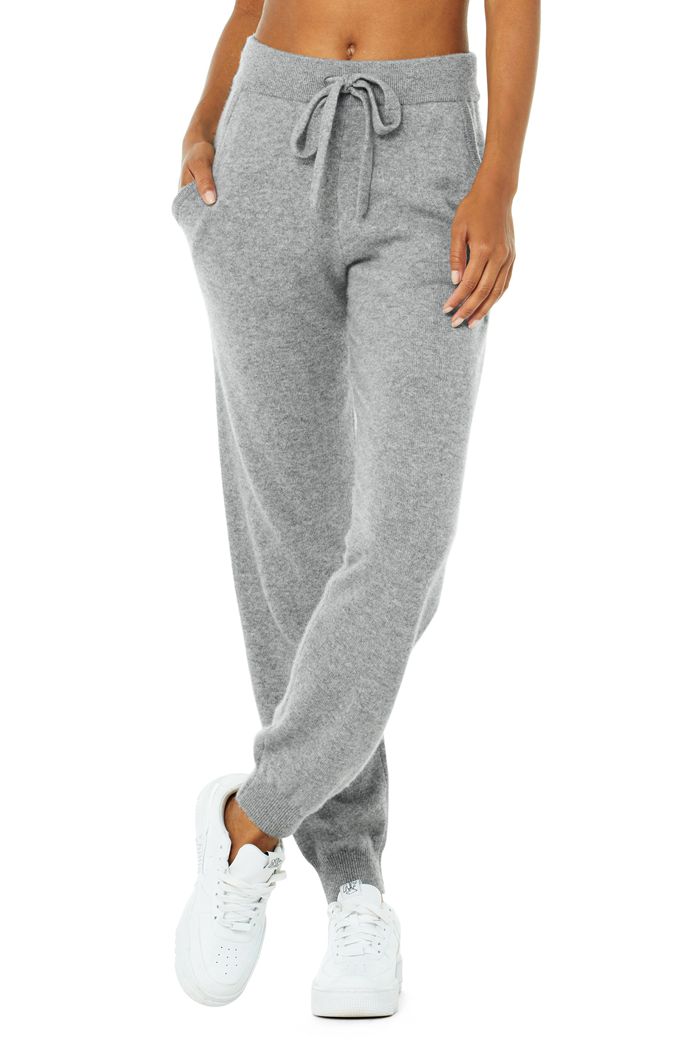 Alo Yoga High-Waist Cashmere Jet Set Women's Pants Grey | GQWCFVI-87