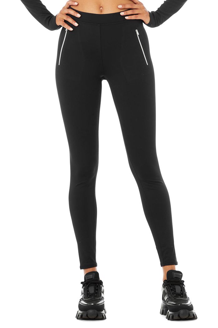 Alo Yoga High-Waist Thrill Seeker Women's Leggings Black | ZVJRXGO-53