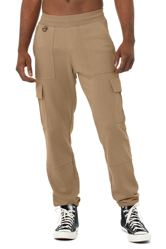 Alo Yoga Highline Cargo Sweat Men's Pants Brown | BEHUWQI-60