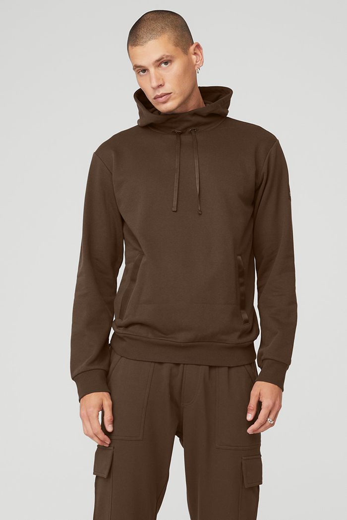 Alo Yoga Highline Men's Hoodie Black | MCFZRQX-34