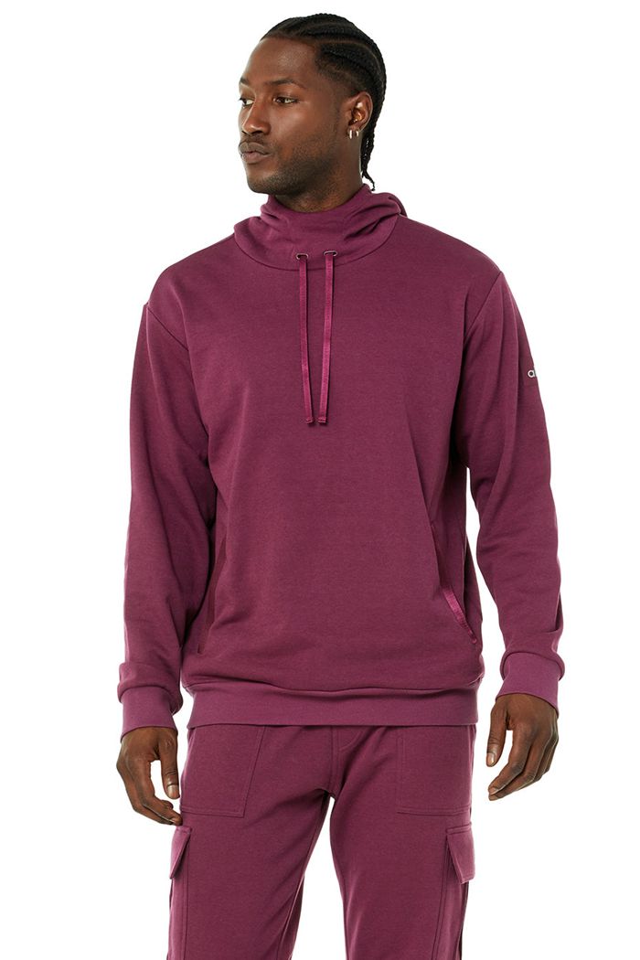 Alo Yoga Highline Men's Hoodie Red | SYIXQJK-72