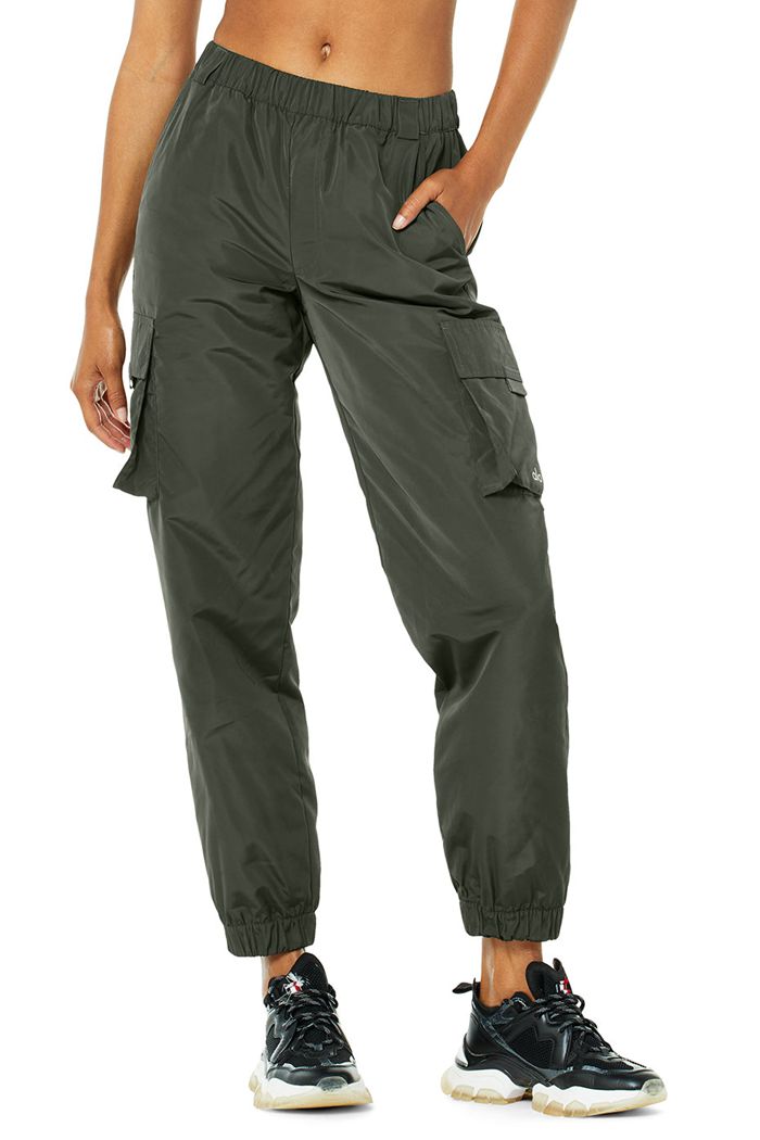 Alo Yoga It Girl Women's Pants Dark Green | AOFBEVJ-52