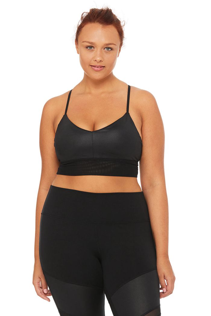 Alo Yoga Lavish Women's Bras Black | VSAUNIQ-49