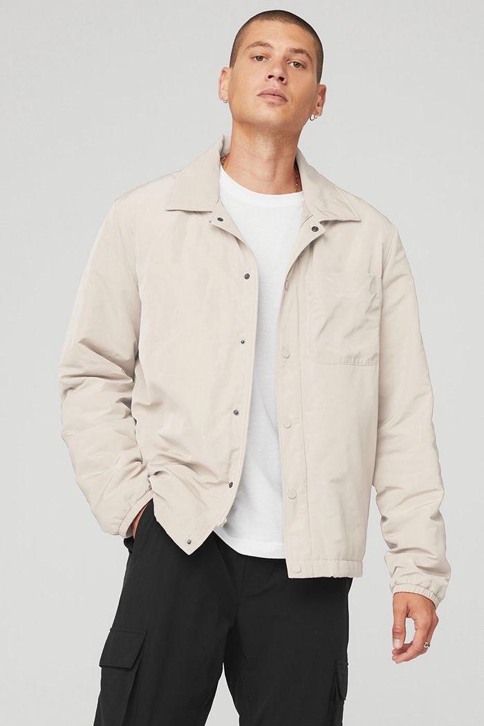 Alo Yoga Legend Men's Jackets Beige | IZMWACL-06