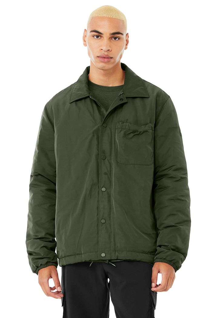 Alo Yoga Legend Men's Jackets Dark Green | WTXLFNA-07