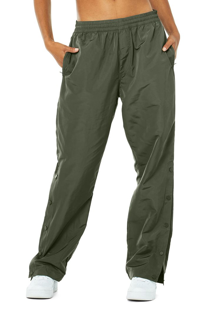 Alo Yoga Legend Snap Women's Pants Dark Green | UGTSRHD-68