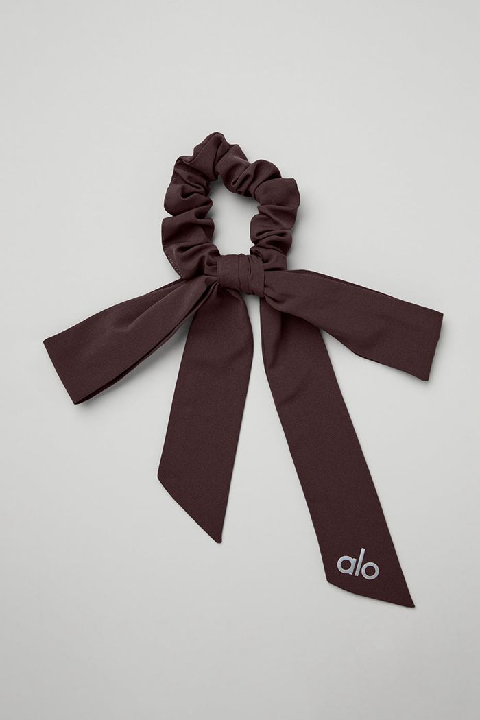 Alo Yoga Love Knots Tie Women's Scrunchie Black | RYUSBJL-57