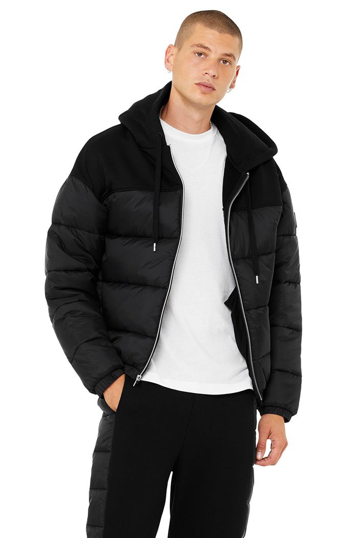 Alo Yoga Mash Up Men's Jackets Black | IYTGPCE-37