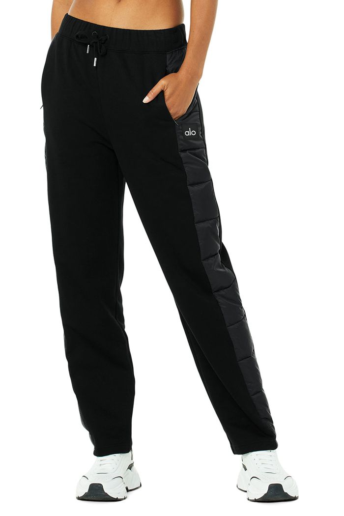 Alo Yoga Mash Up Sweat Women's Pants Black | SDPTIXU-70