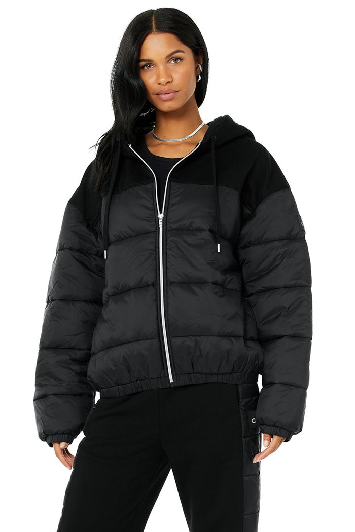 Alo Yoga Mash Up Women's Jackets Black | WVLDYXH-31