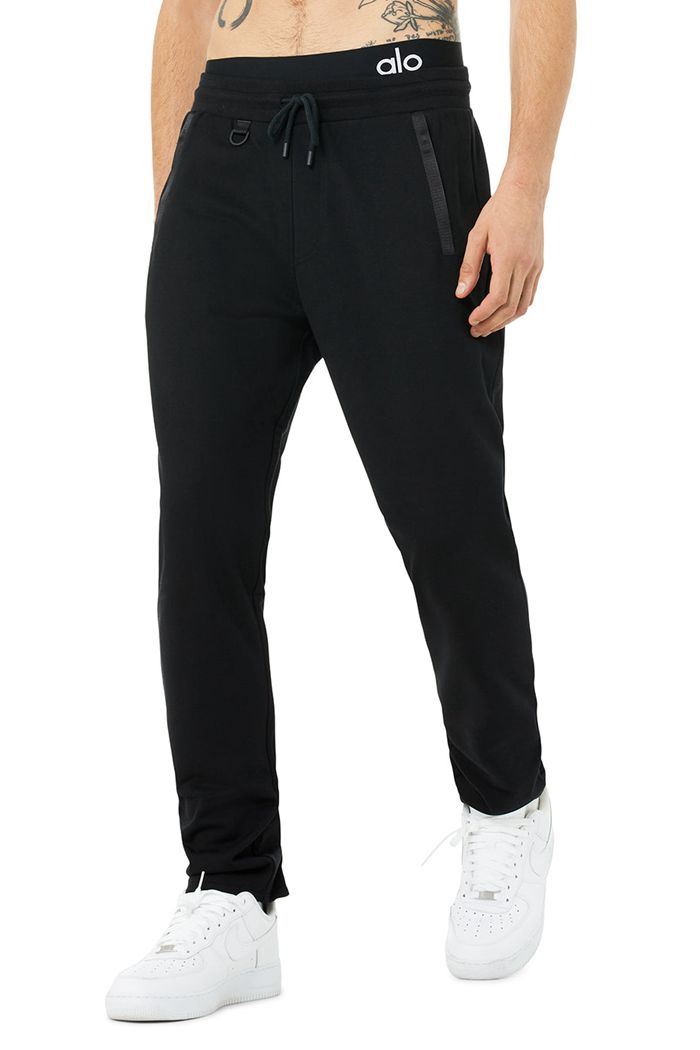 Alo Yoga Nomadic Sweat Men's Pants Black | PJKSIAV-07