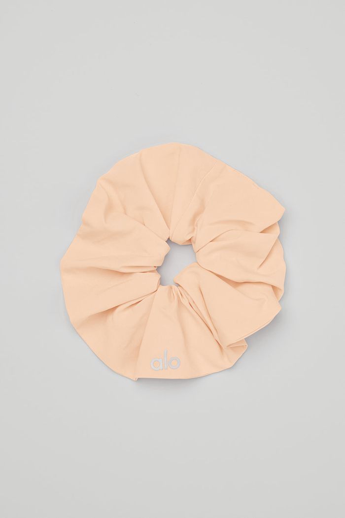 Alo Yoga Oversized Women's Scrunchie Beige | YNKAIHG-69