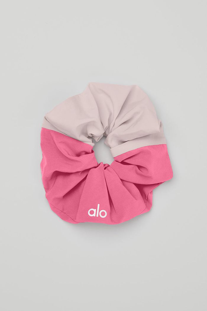 Alo Yoga Oversized Women's Scrunchie Pink Fuchsia | NTLCMZR-09