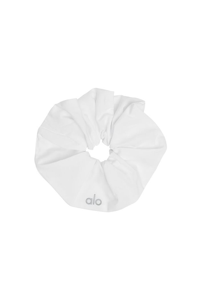 Alo Yoga Oversized Women's Scrunchie White | TNBAEMK-61