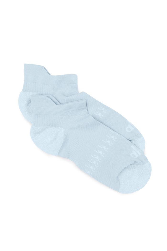 Alo Yoga Performance Tab Women's Socks Blue White | RMPXKSB-71