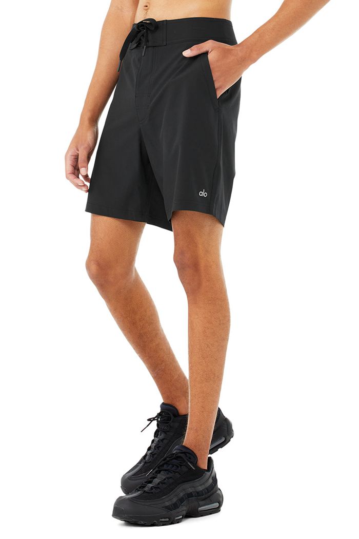 Alo Yoga Plow Board Men's Short Black | WFVEDSI-83