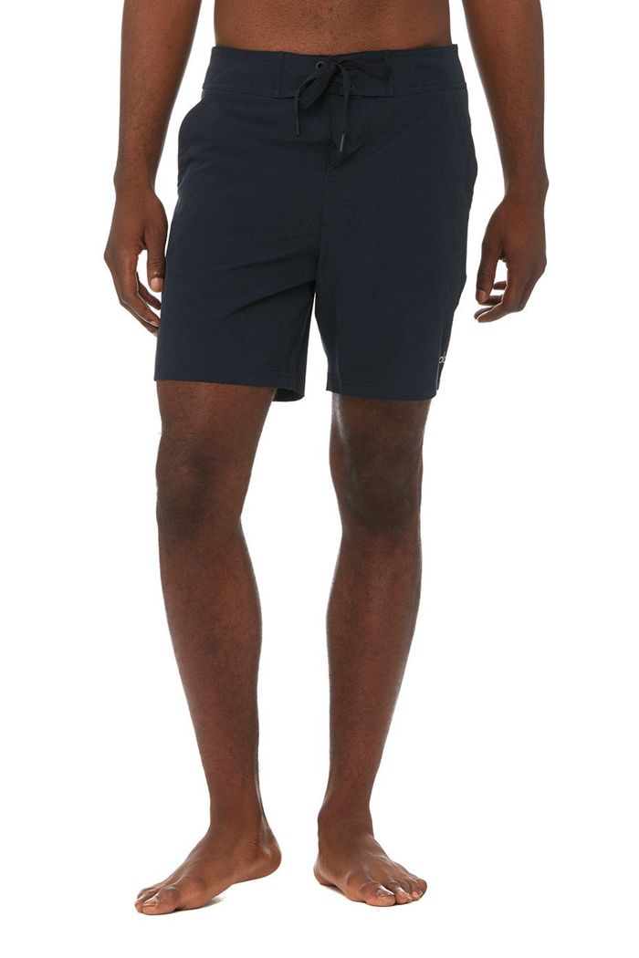 Alo Yoga Plow Board Men's Short Navy | VXQPKME-05